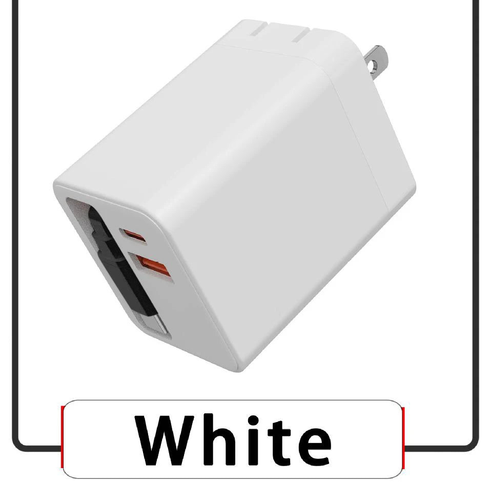 80W GaN Fast Charger With Retractable Type C Cable US/EU/UK Plug Wall Charger For iPhone Xiaomi Huawei Samsung VIVO OPPO Oneplus